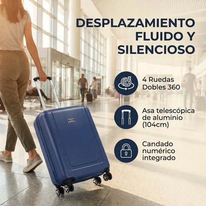 Maleta de Cabina 55x40x20 | Expandible - Rigida y con Ruedas